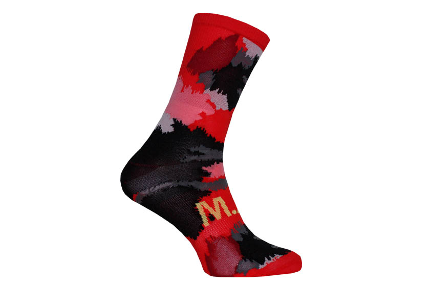 M.A.S sokken - spots zwart/rood   1