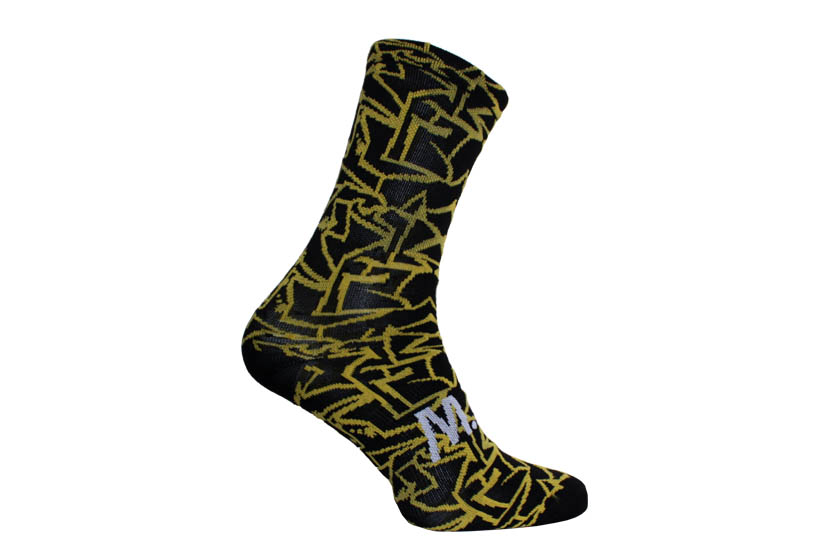 M.A.S sokken - street zwart/geel   1